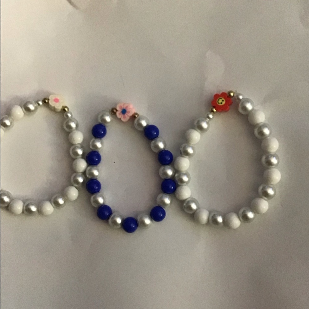 Best friend Bracelet- Kids 3 pack flower bracelets